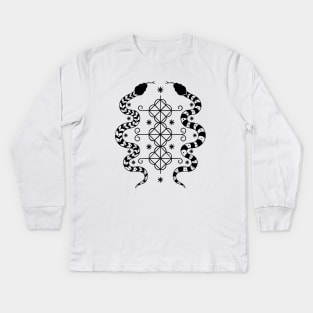 Damballah Wedo Veve loa symbol Kids Long Sleeve T-Shirt